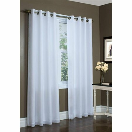 COMMONWEALTH HOME FASHIONS Thermavoile Rhapsody Lined Grommet Panel 5 4 x 63 in., White 70490-109-001-63